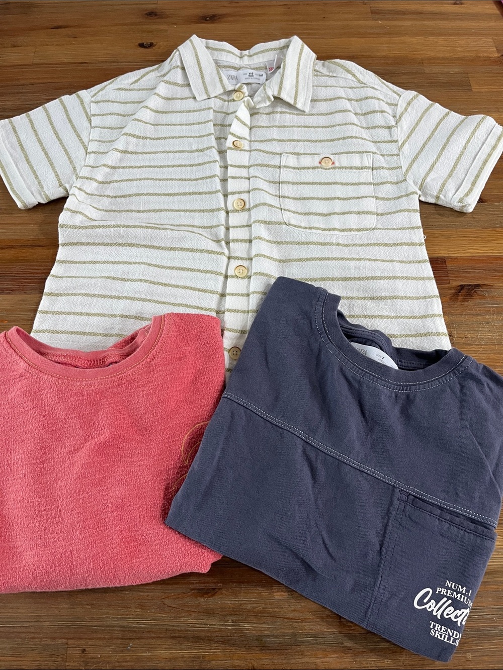 Zara Boys 3pc Short Sleeve Tshirt shirt lot Size 5